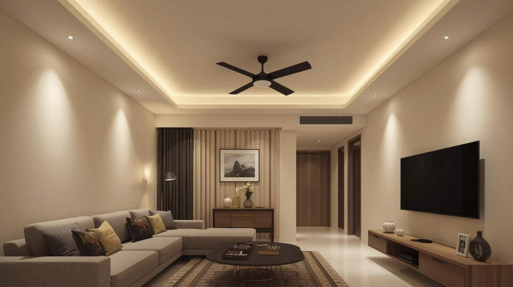 False ceiling and lighting in mumbai by Trustnest interiors