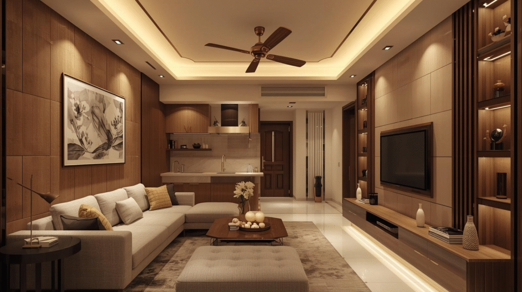 Living room interior design in mumbai