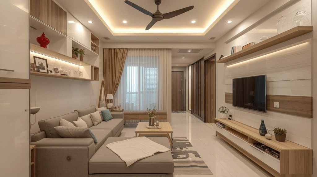 Living room interior design in mumbai