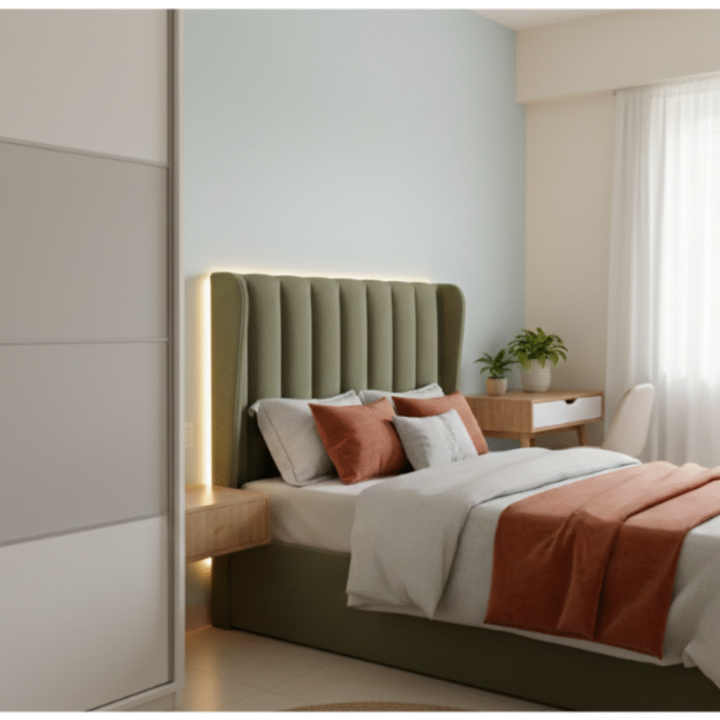 Bedroom interior design in mumbai by Trustnest interiors