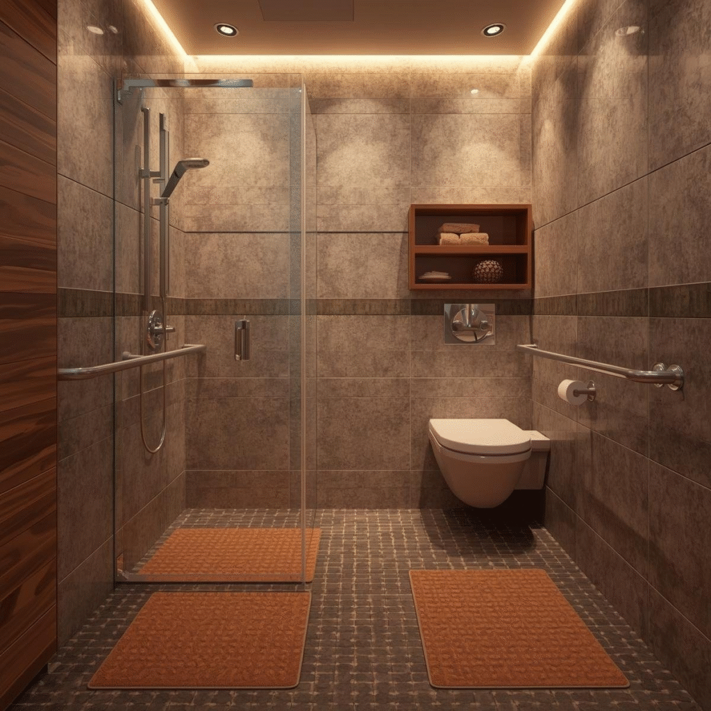Bathroom flooring stone anti skid tiles