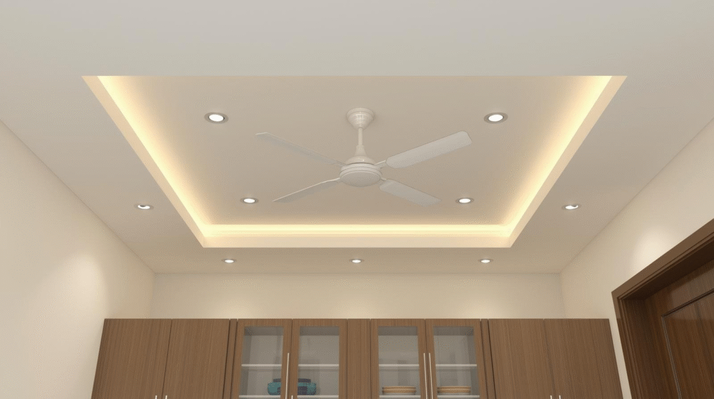 kitchen false ceiling with LED lights