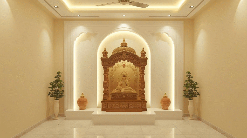 pooja room color combination for indian home