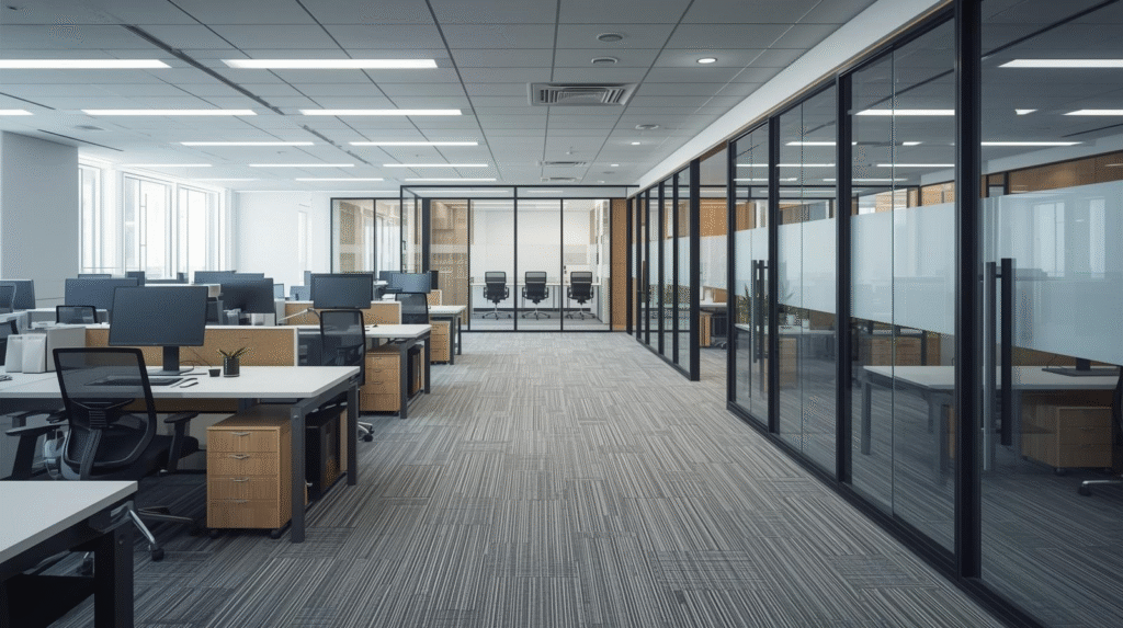 corporate office reception interior