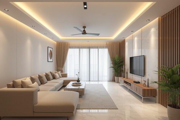 Living room home interior design in mumbai